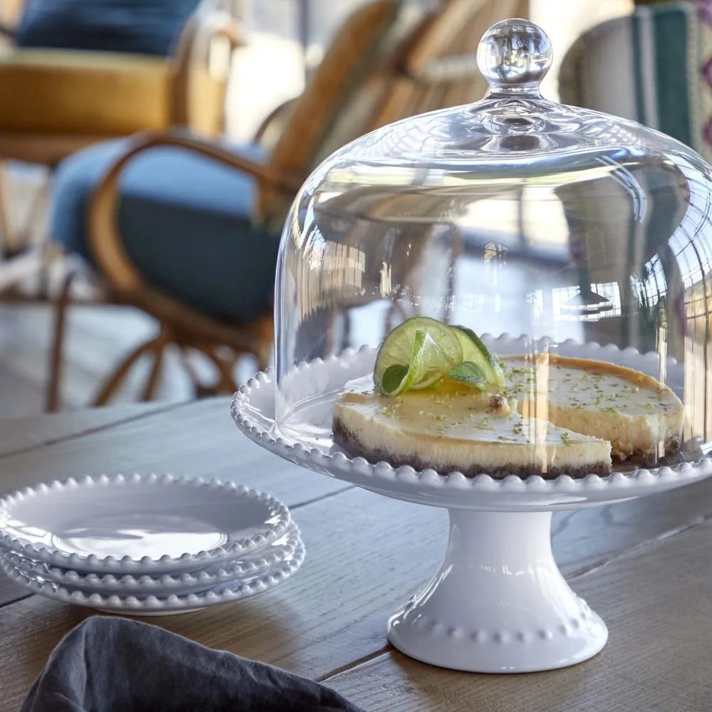Biały kamionkowy talerz na pieczywo Costa Nova Pearl, ⌀ 17 cm
