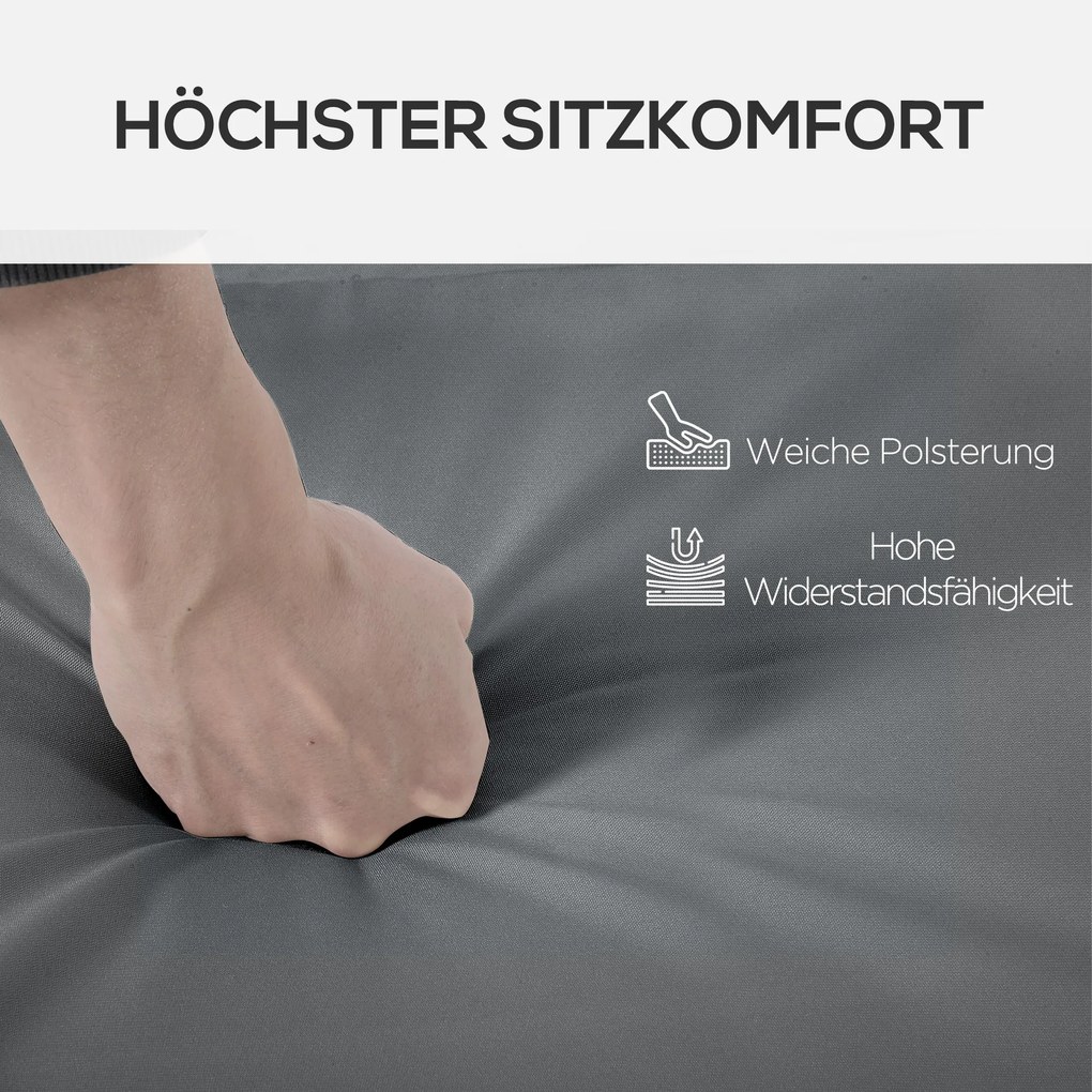 Outsunny poduszka na leżak kolor ciemnoszary 196 cm x 55 cm x 8 cm