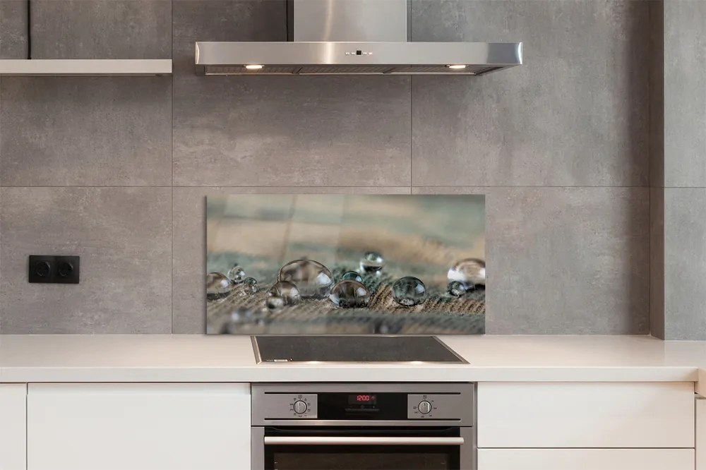 Szklany Panel Tekstura Kropli w Zbliżeniu