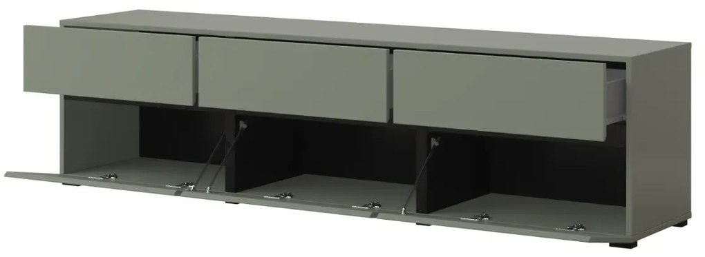 Szafka RTV CROSS 3K3S 180cm zielona/czarna HELVETIA