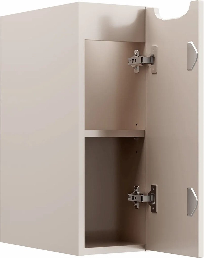 Wąska szafka łazienkowa podblatowa Nova 20 cm, kaszmir mat