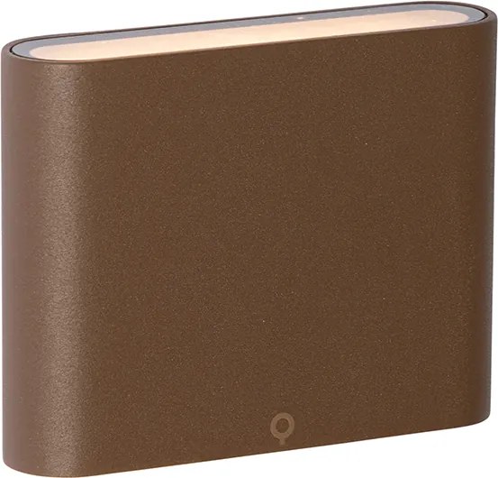 Nowoczesna lampa ścienna zewnętrzna rdzawo-brązowa 11,5 cm z LED IP65 - Batt