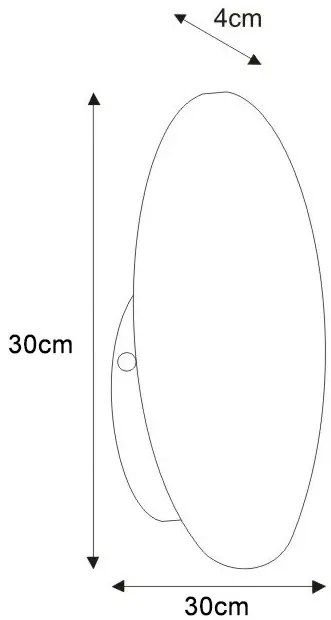 Czarny nowoczesny kinkiet metalowe koło 30 cm - A795 G8-T71