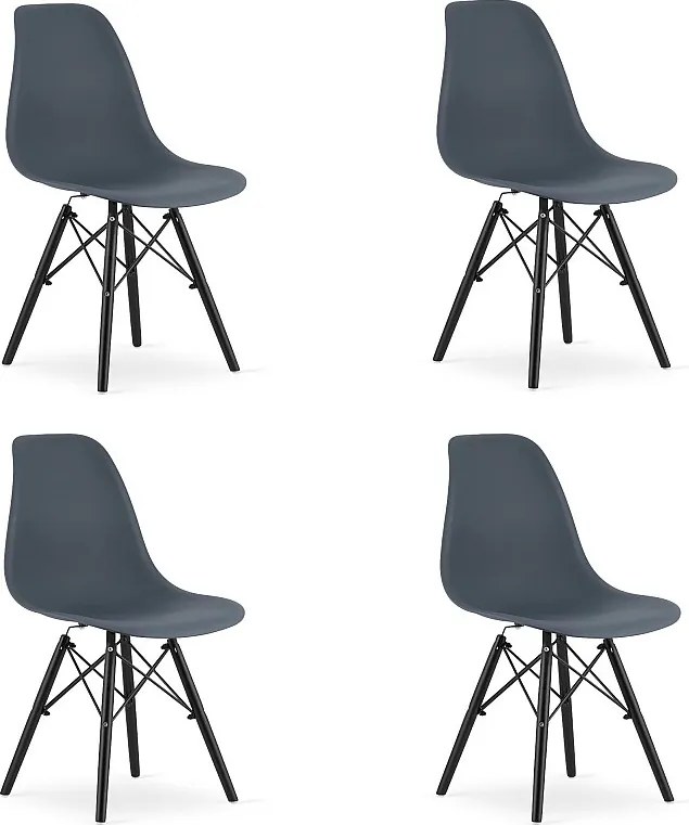 Krzesło Valora OSAKA z ciemnoszarymi nogami do salonu x4