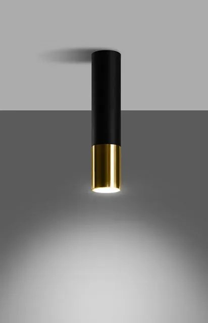 Czarno-złoty plafon tuba W0-C48