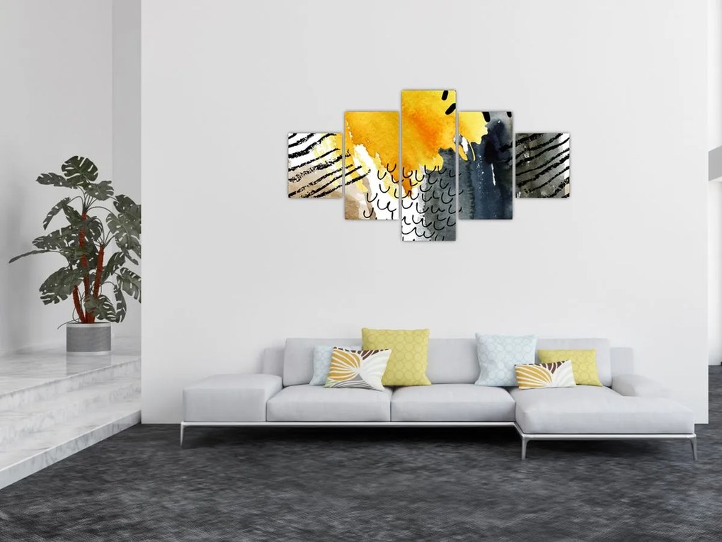 Obraz - Abstrakcyjna akwarela (125x70 cm)