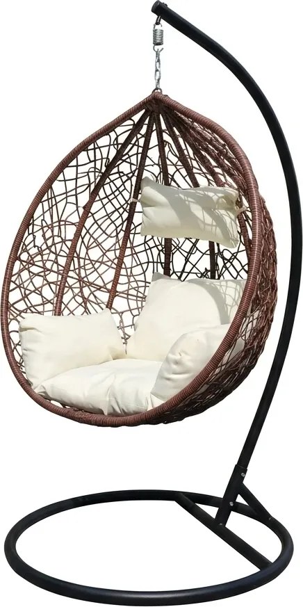 Brązowe wiszące krzesło KOKON