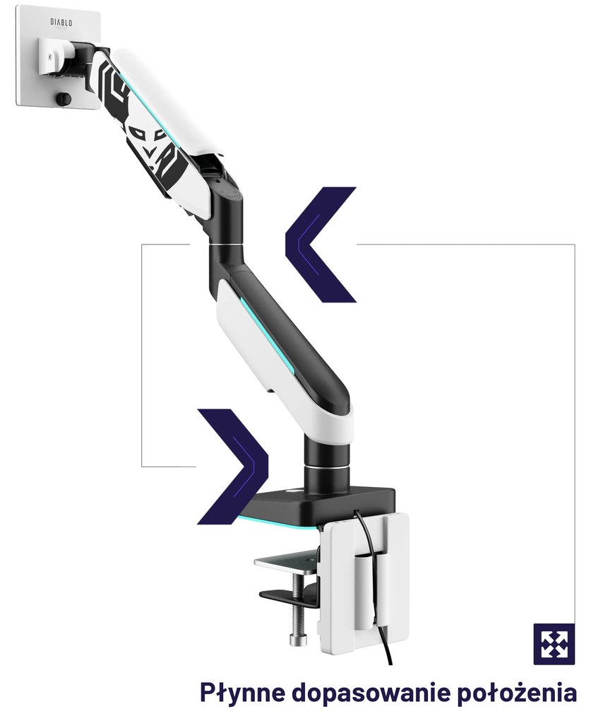 Uchwyt na monitor LED RGB X-Arm