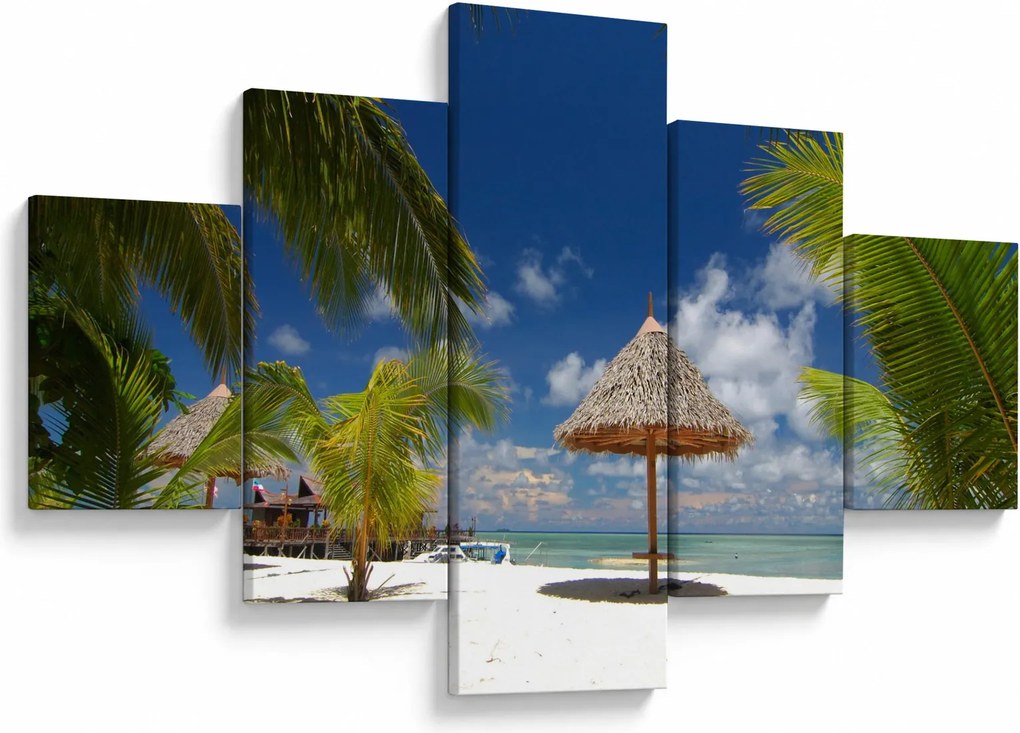 Obraz - Plaża z białym piaskiem (125x70 cm)