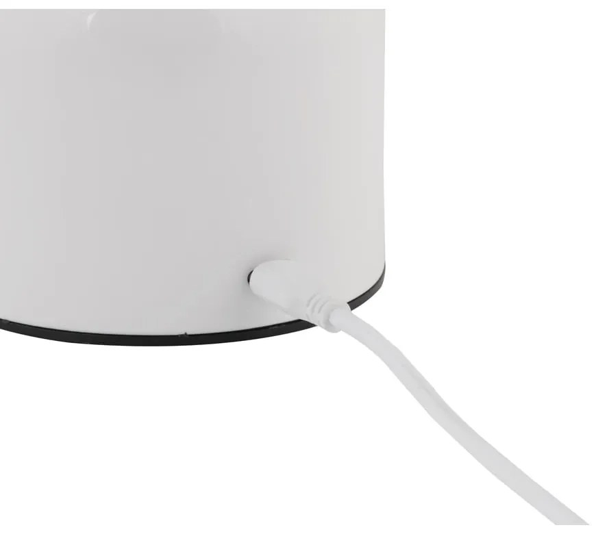 Biała lampa stołowa LED z metalowym kloszem (wysokość 14 cm) Impetu – Leitmotiv