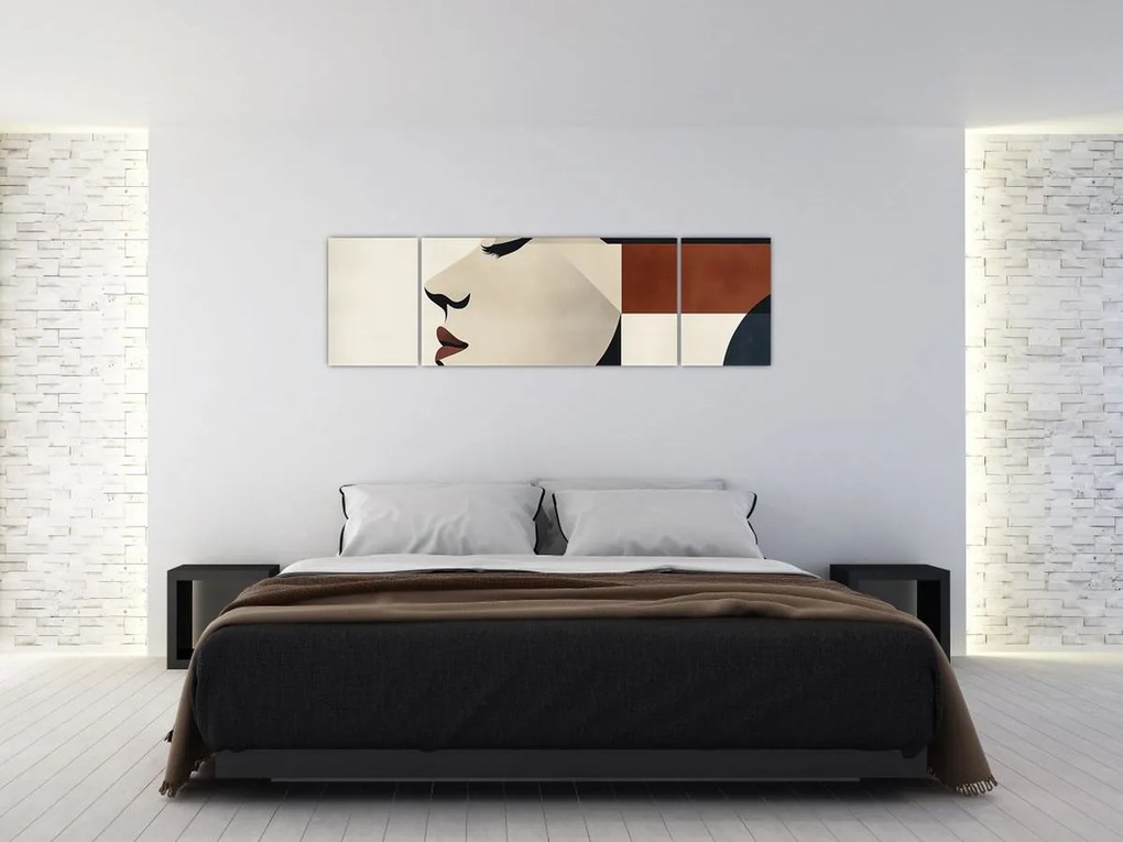 Obraz - Kobieta z profilu (170x50 cm)
