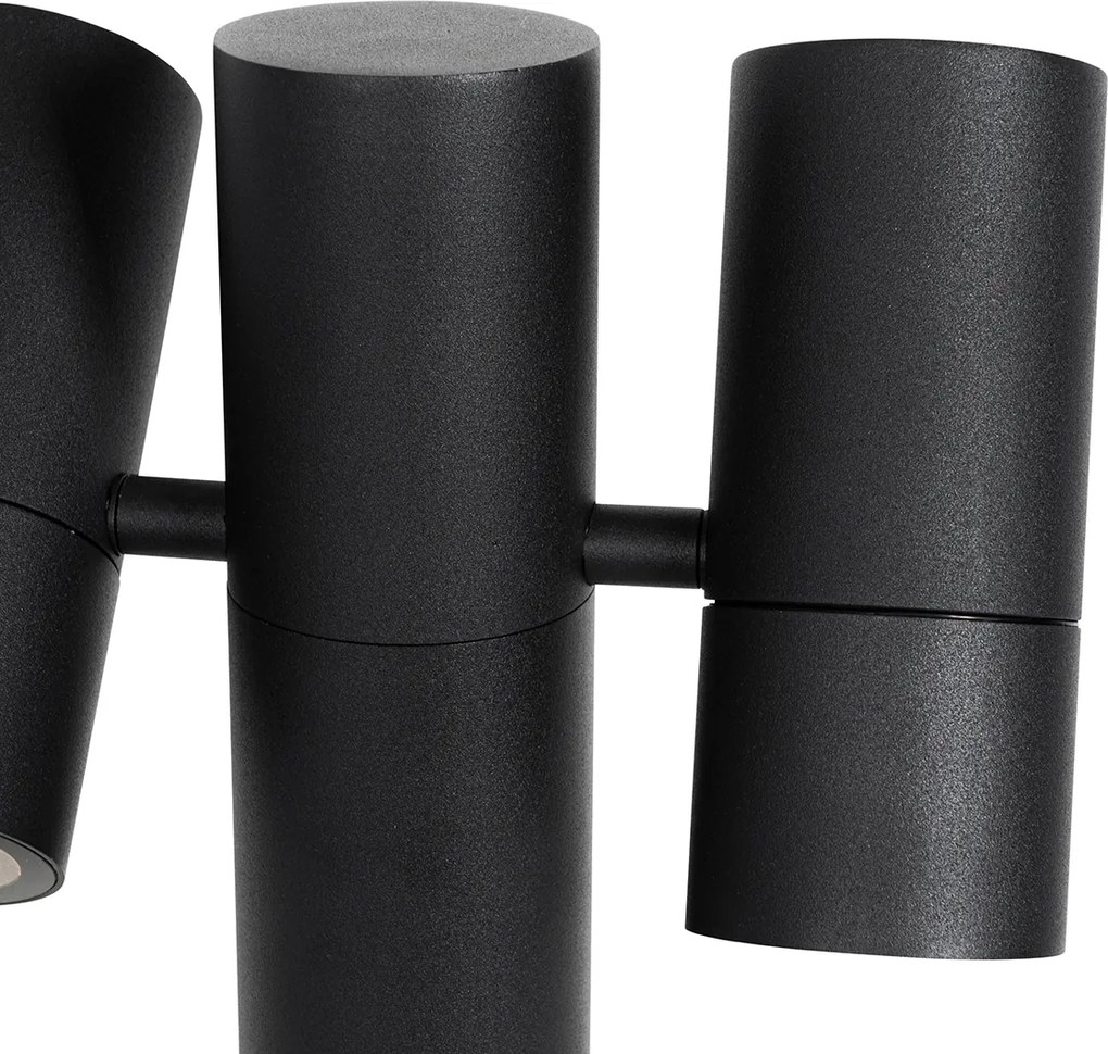 Stojąca lampa ogrodowa czarna 50 cm 2-światłowa regulowana - Duo