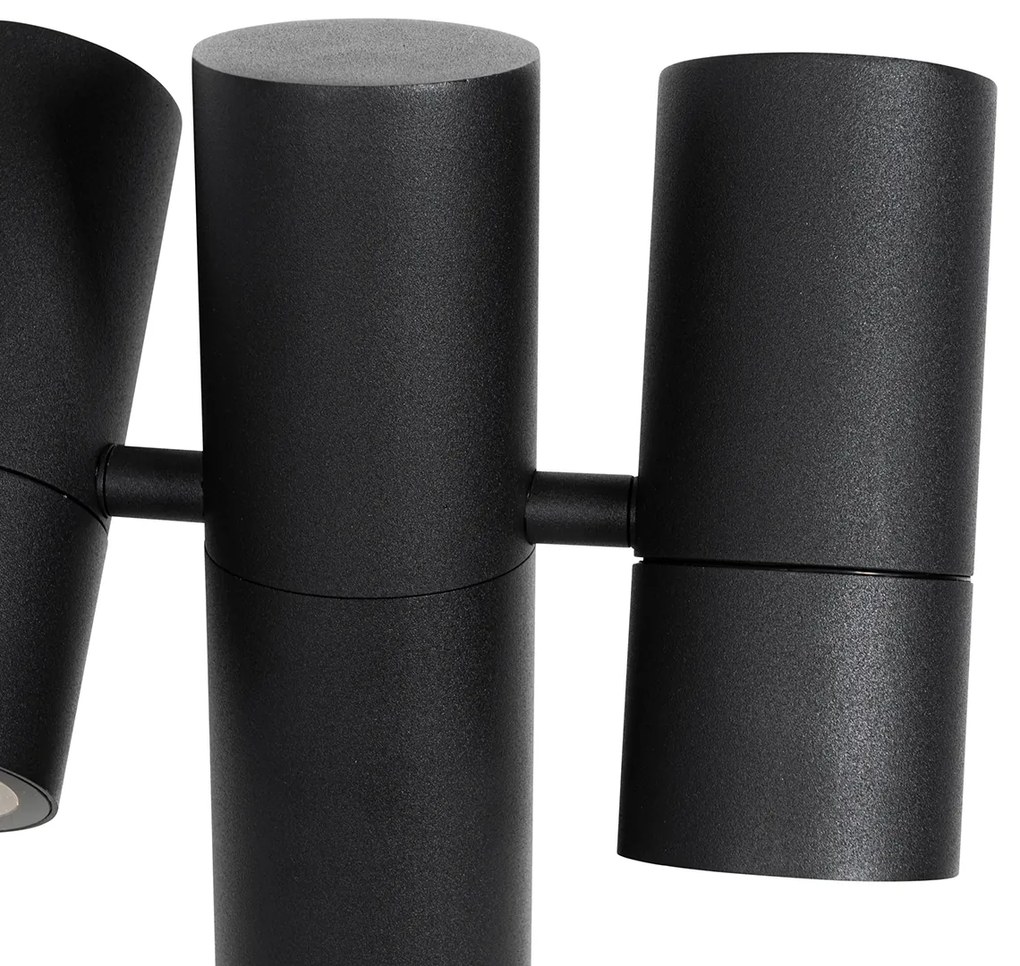 Zewnetrzna Stojąca lampa ogrodowa czarna 50 cm 2-światłowa regulowana - Duo Nowoczesny Oswietlenie zewnetrzne
