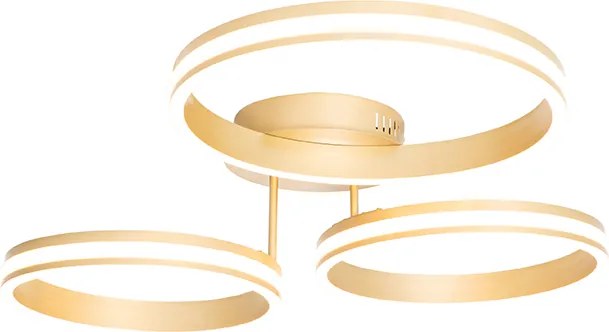 Lampa sufitowa mosiądz w tym LED 3-stopniowy ściemniacz 3-światła - Navara