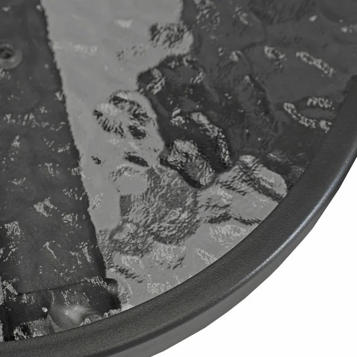 Zestaw Mebli Ogrodowych NEBRASKA Szary 6 Krzeseł Stół Tarasowy Parasol Nowoczesny