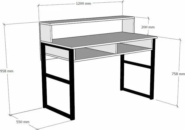 Biurko Kemo Walnut and Black