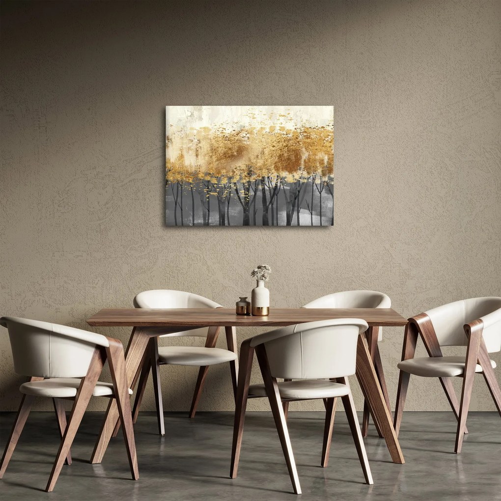 Obraz - Złote drzewa (70x50 cm)