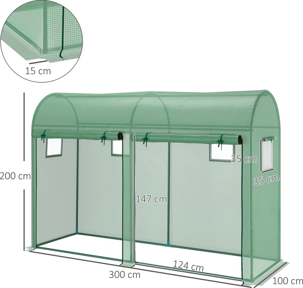Szklarnia foliowa Outsunny cieplarnia na pomidory