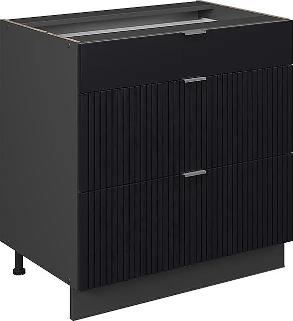 Szafka dolna do kuchni czarne paski 80x51.6x82 fame-line