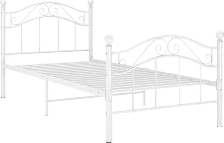 Białe loftowe łóżko z metalu 100x200 cm C0-Z90