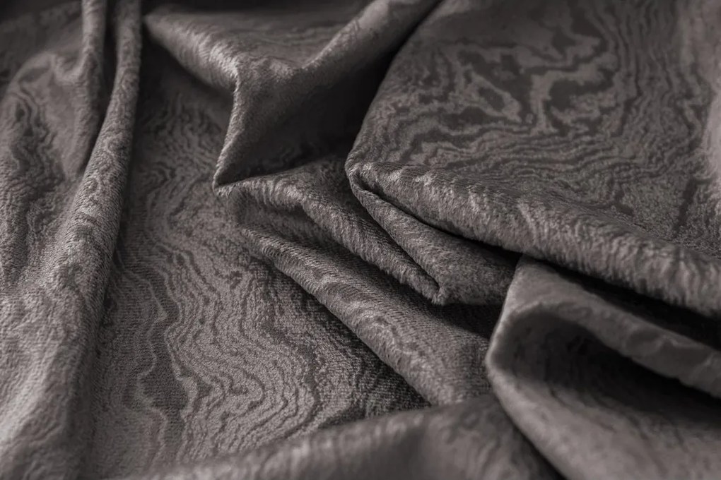Zasłona zaciemniająca DUNES VELVET 140x250 cm, ciemnoszara Zawieszanie: Taśma z wiązaniami
