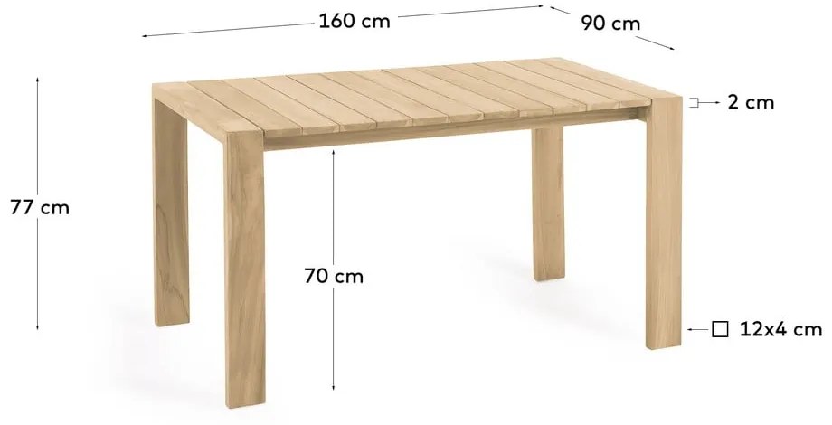 Stół ogrodowy 90x160 cm Victoire – Kave Home