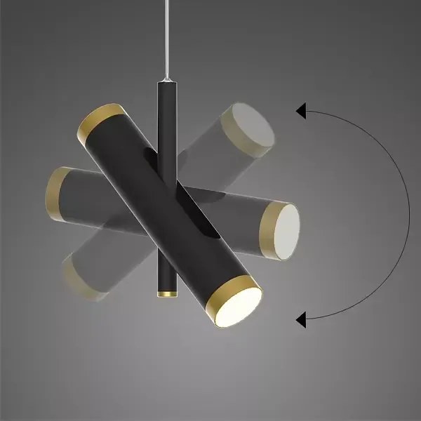 Loftowa lampa wisząca z trzema kloszami Lunette No.4