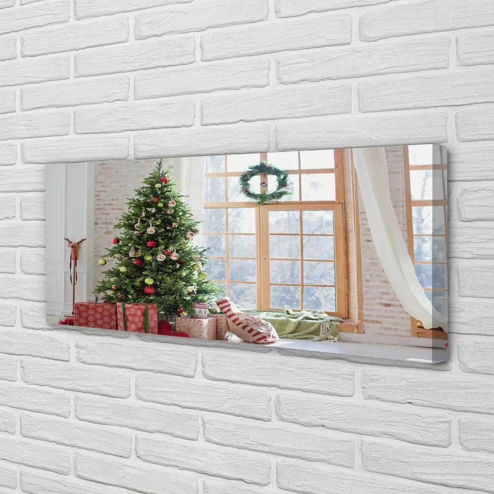 Obraz drukowany na płótnie Choinki i Prezenty