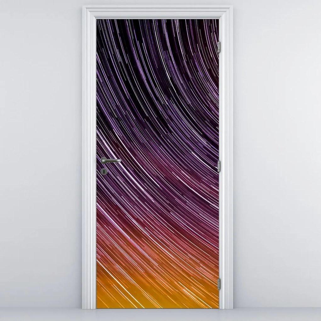 Fototapeta na drzwi - Rozmazane gwiazdy na niebie (95x205cm)