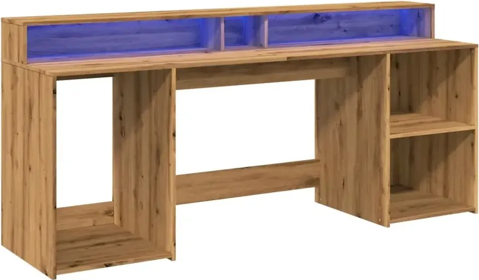 Podświetlane biurko 200 cm dąb artisian K2-L93