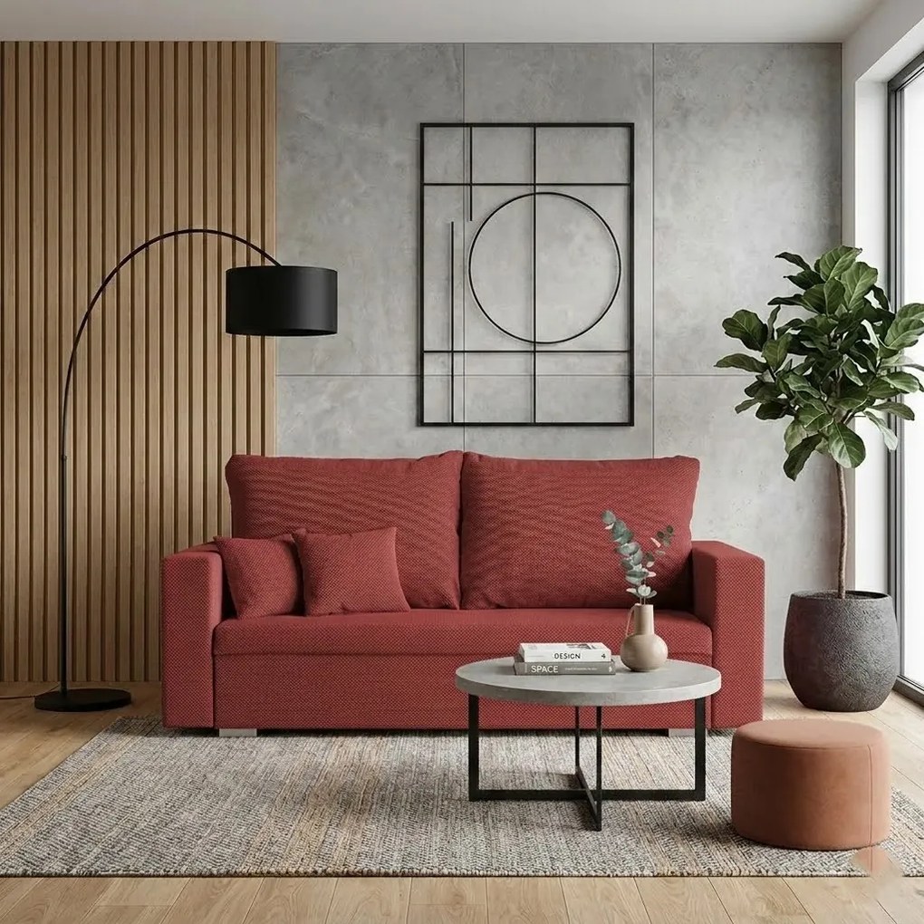 Sofa kanapa 2 os z funkcją spania DARIA Czerwony