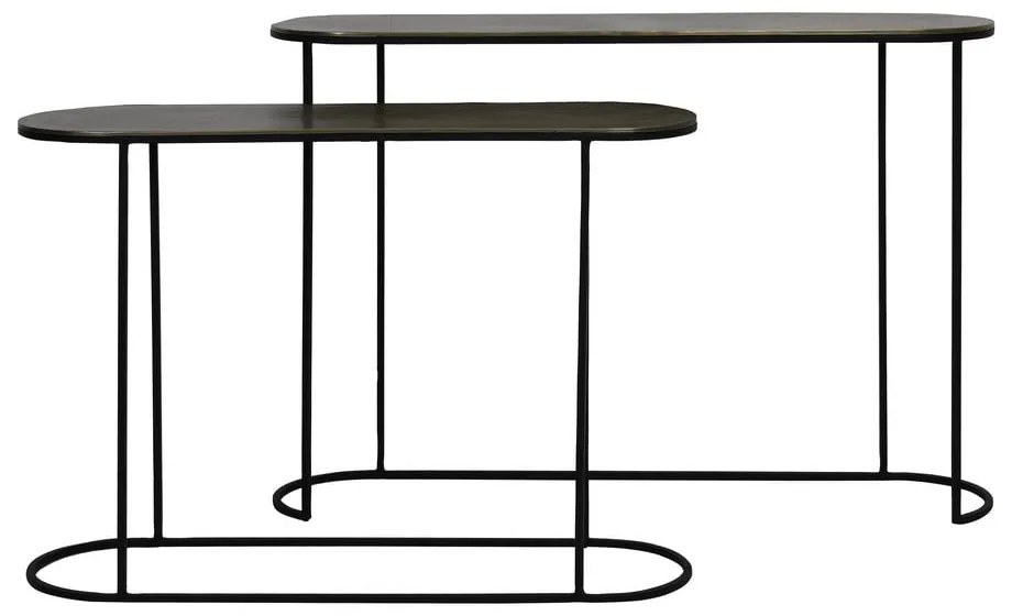 Metalowe konsole w kolorze brązu zestaw 2 szt. 28x118 cm Bocov – Light &amp; Living