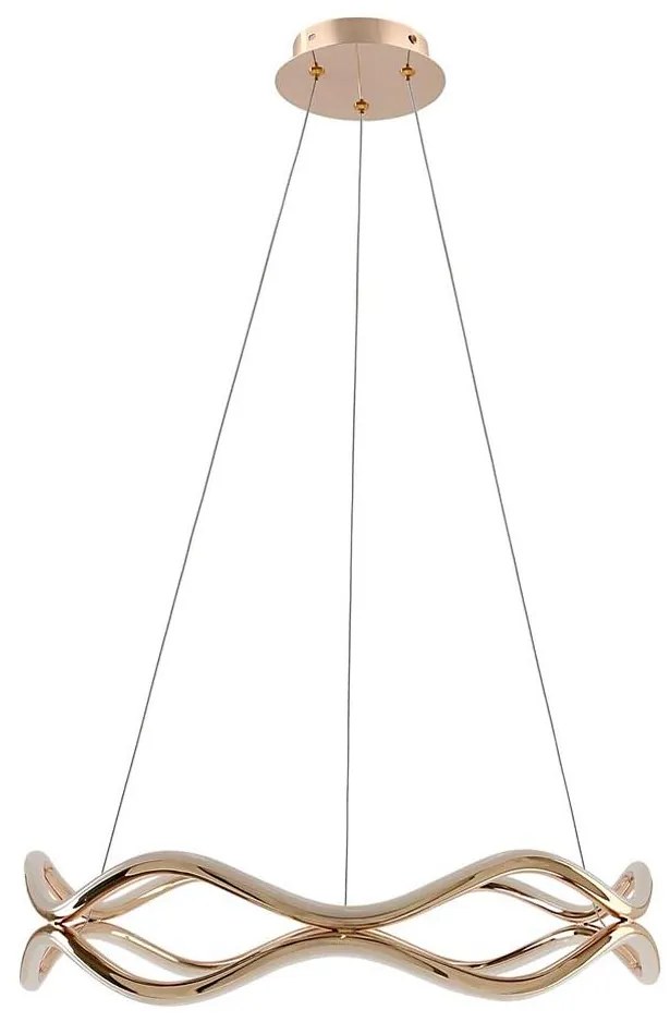 Žyrandol LED na lince VAVE LED/28W/230V różové zlato