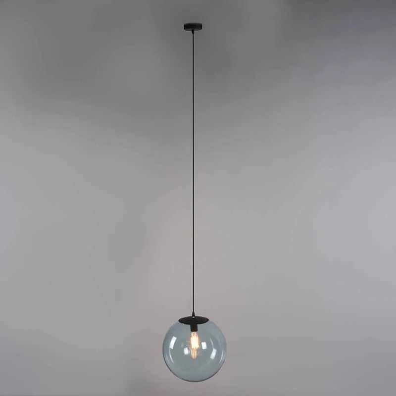 Lampa wisząca w stylu art deco szara 35 cm - Pallon ArtDeco Oswietlenie wewnetrzne