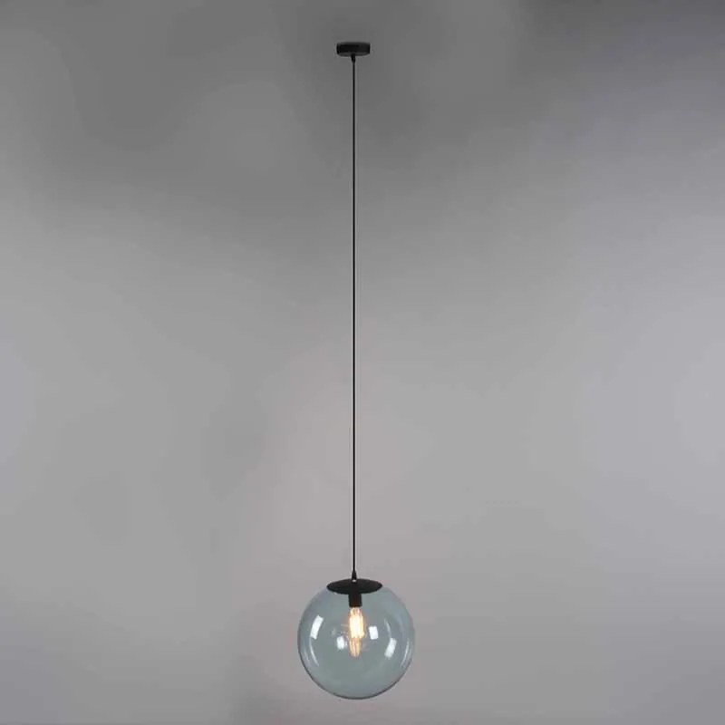 Nowoczesna lampa wisząca szara 35cm - Pallon ArtDeco Oswietlenie wewnetrzne