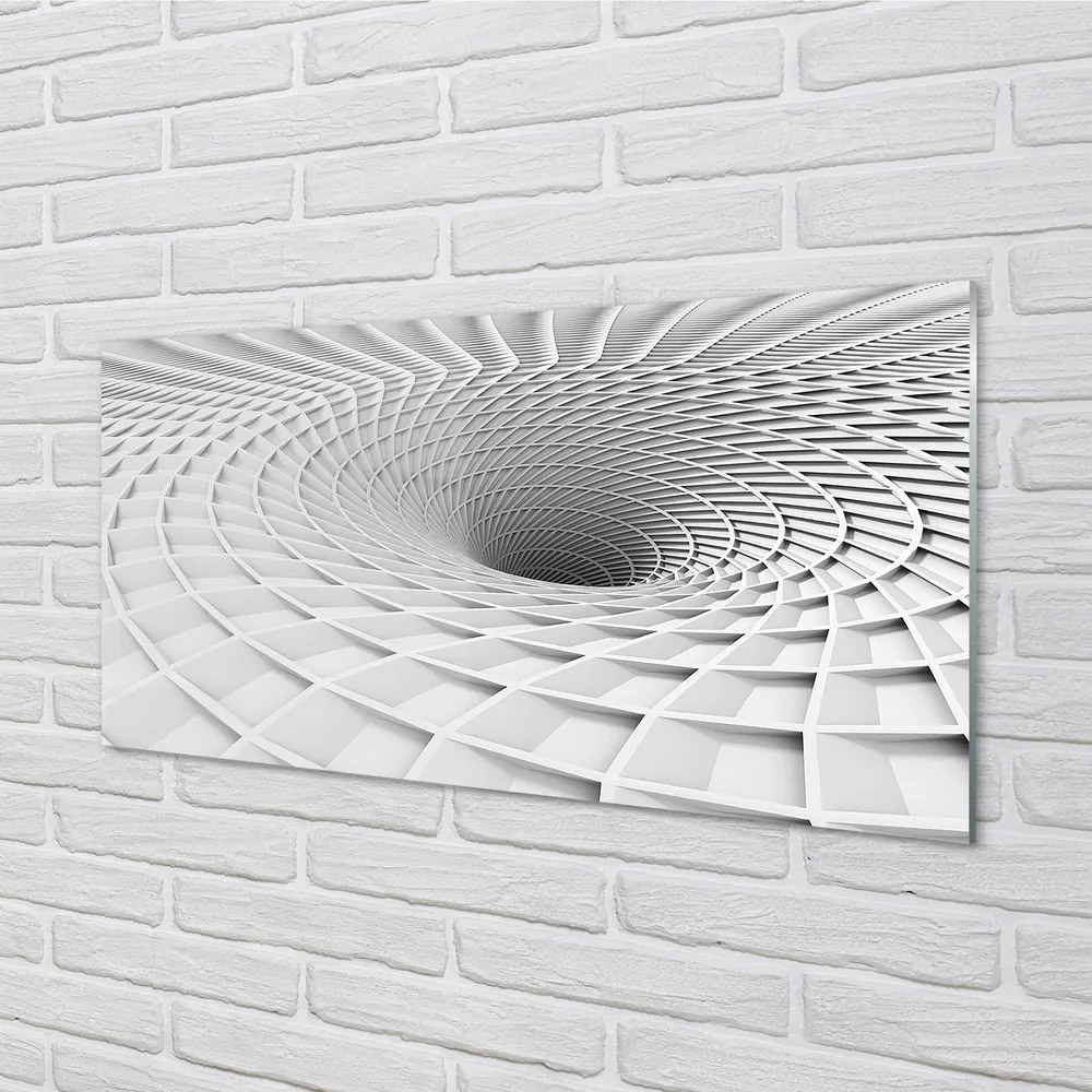 Szkło do Kuchni na Ścianę Trójwymiarowy Lej Geometryczny