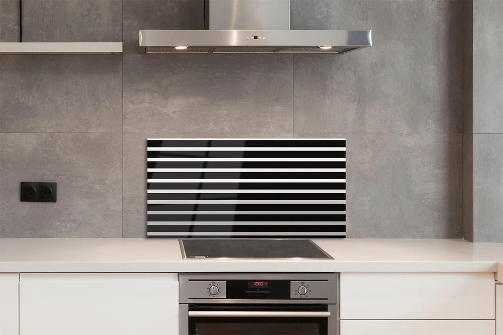 Panel Szklany Klasyczne Czarne Pasy