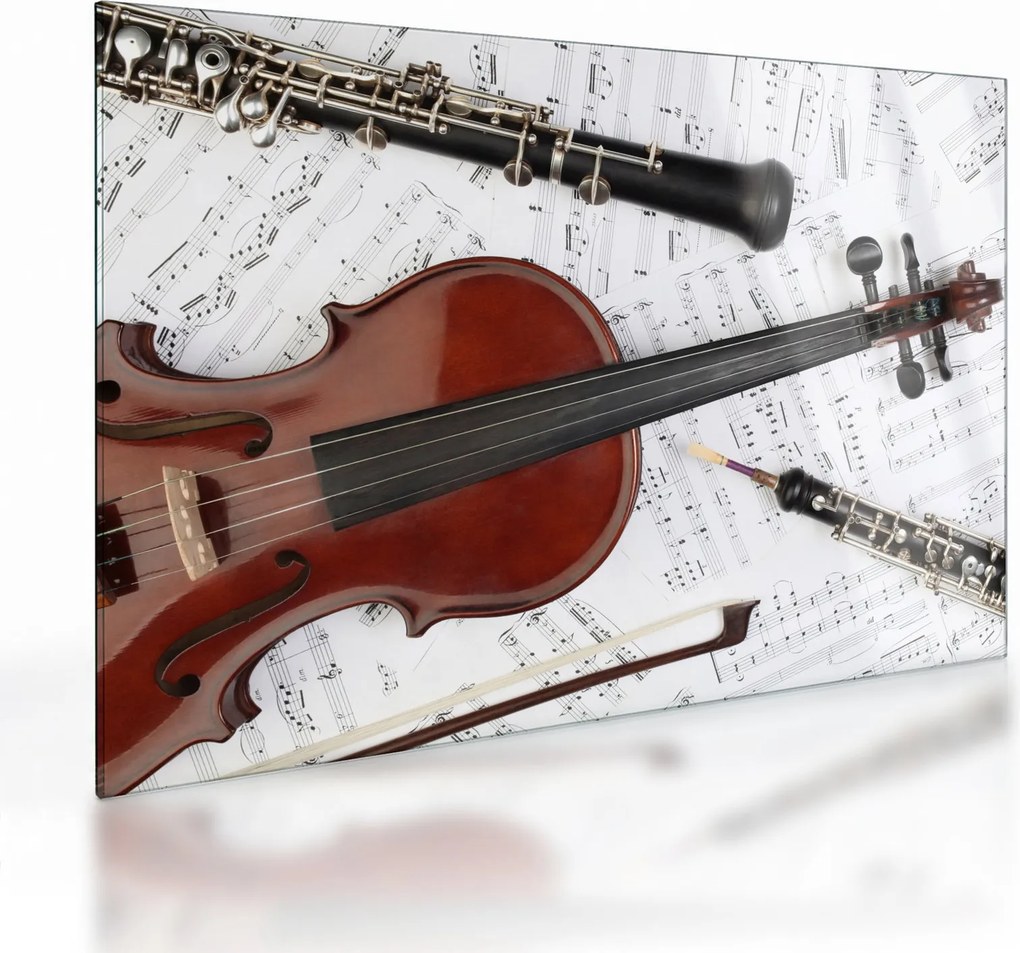 Obraz na szkle - Instrumenty muzyczne (70x50 cm)