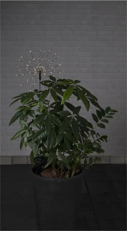 Ogrodowa lampa solarna LED z białymi diodami Star Trading Firework, wys. 100 cm