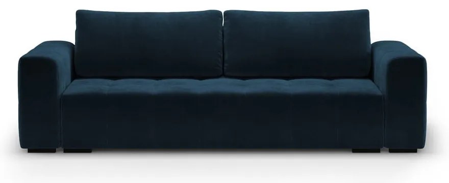 Ciemnoniebieska aksamitna rozkładana sofa Milo Casa Luca