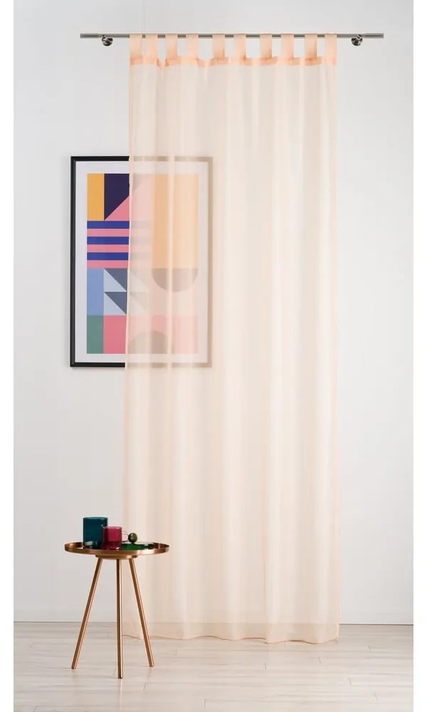 Różowa firanka z woalu 140x245 cm Voile – Mendola Fabrics