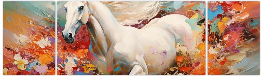Obraz - Malowanie konia (170x50 cm)