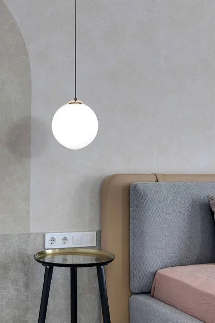 Lampa wisząca ze szklanym kloszem 30 cm - 5X S845 K0-N18