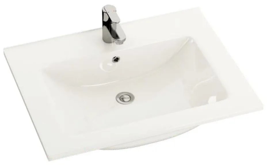 BATH DELUXE 06-060-60-11-01 - Umywalka podtynkowa CHICAGO 61x46,5 cm biała połys