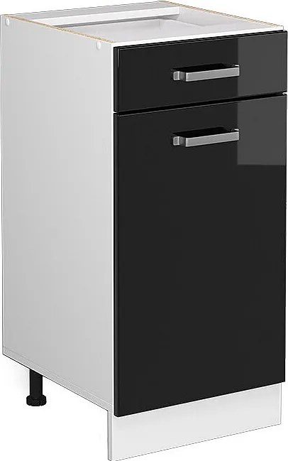 Szafka dolna do kuchni czarny wysoki połysk 40x46x81.6 r-line