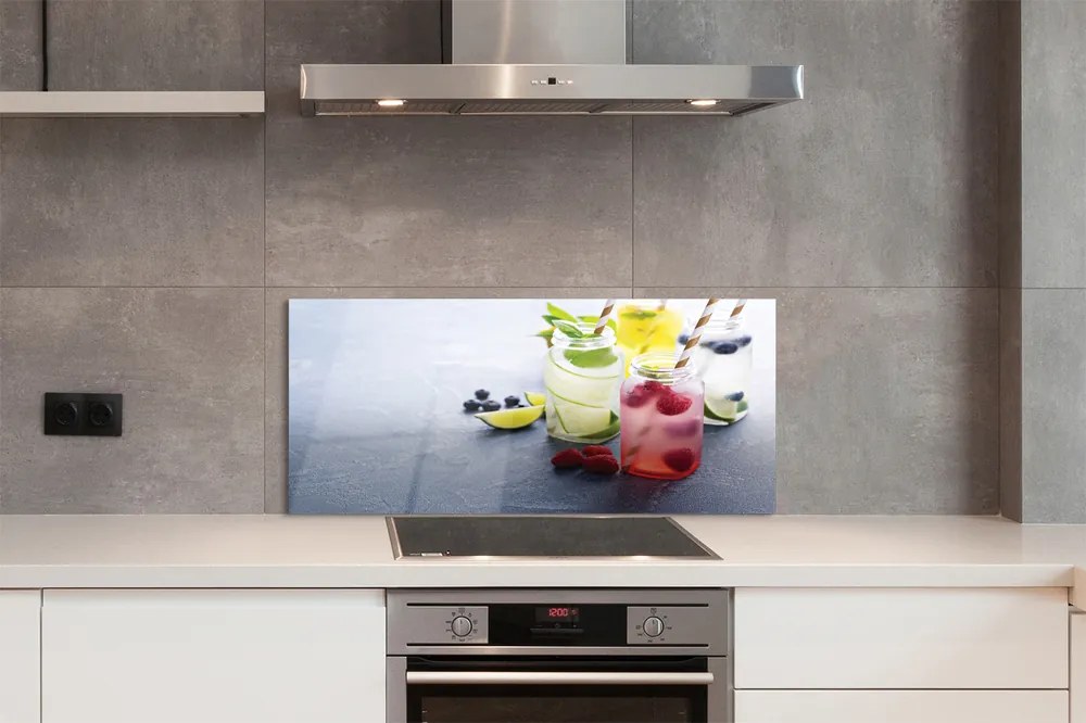 Szklany Panel Mix Owocowy: Malina i Limonka