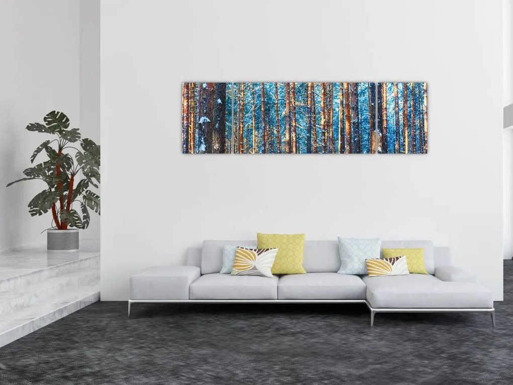Obraz - Zimowy las (170x50 cm)