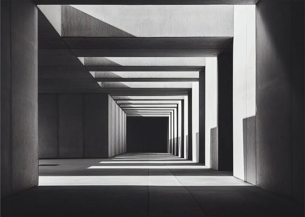 Obraz - Kwadratowy tunel (70x50 cm)
