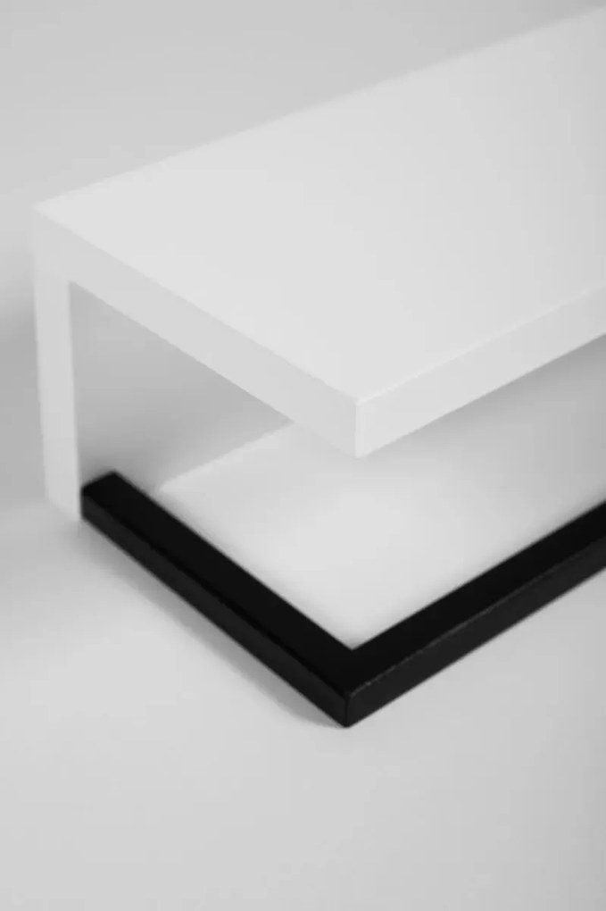 Półka łazienkowa z relingiem LOV 40 cm biały połysk KROFAM