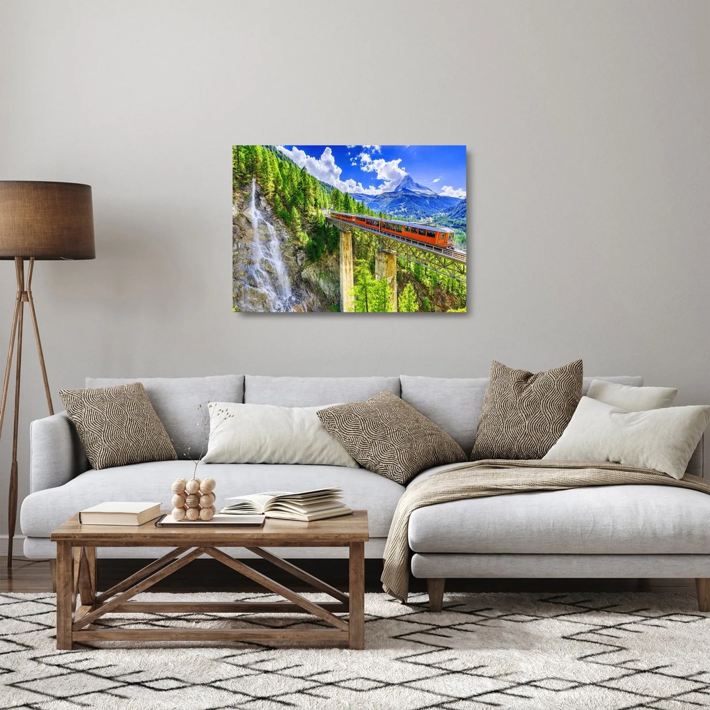 Obraz na szkle - Matterhorn, Zermatt, Wallis, Szwajcaria (70x50 cm)